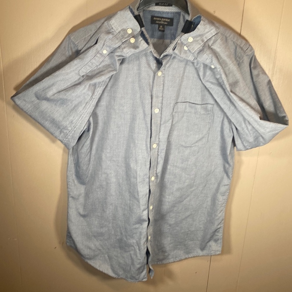 Banana Republic XL Blueish Grey Patterned Dress Shirt